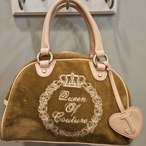 Juicy Couture Vintage Y2K Bowler Bag Velvet Handbag.